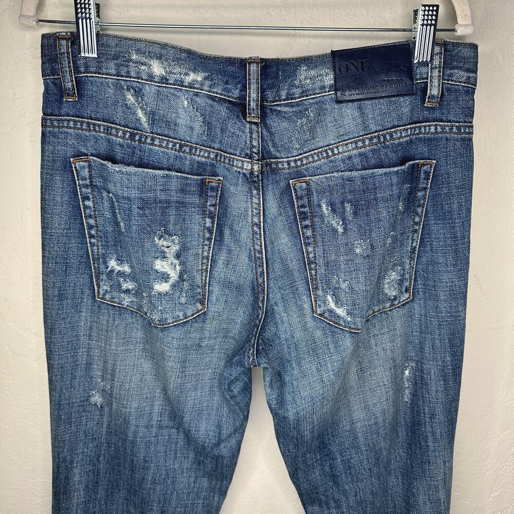 One Teaspoon Freebird Awesome Baggies Low Waist Relaxed Leg Fray Hem Jeans 26 - Picture 9 of 16